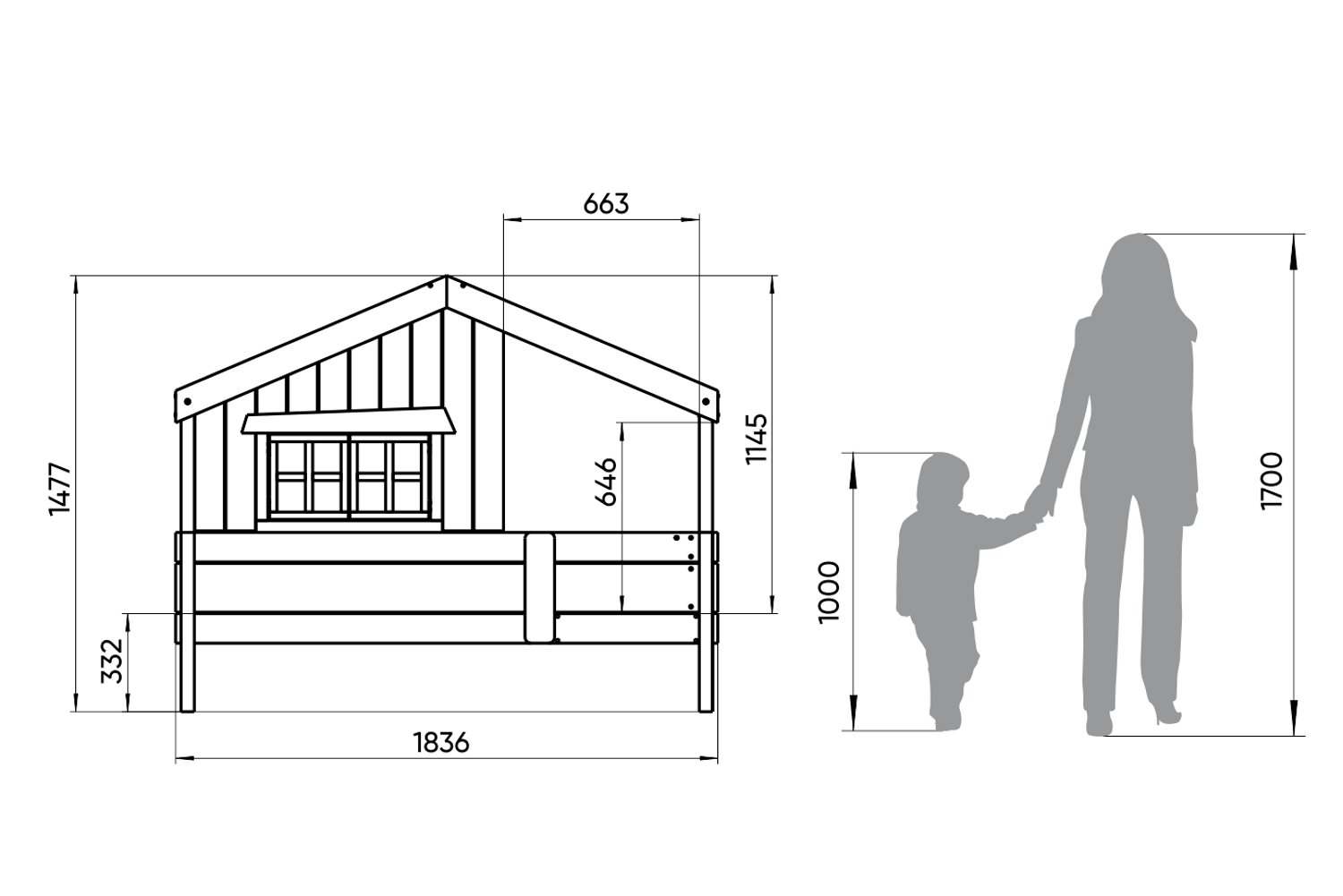 Кровать одноярусная белая с розовым "Шале M" ELLIPSE ELLIPSE HOME 00-3951316 Белый;розовый Santreyd  - Вид №3
