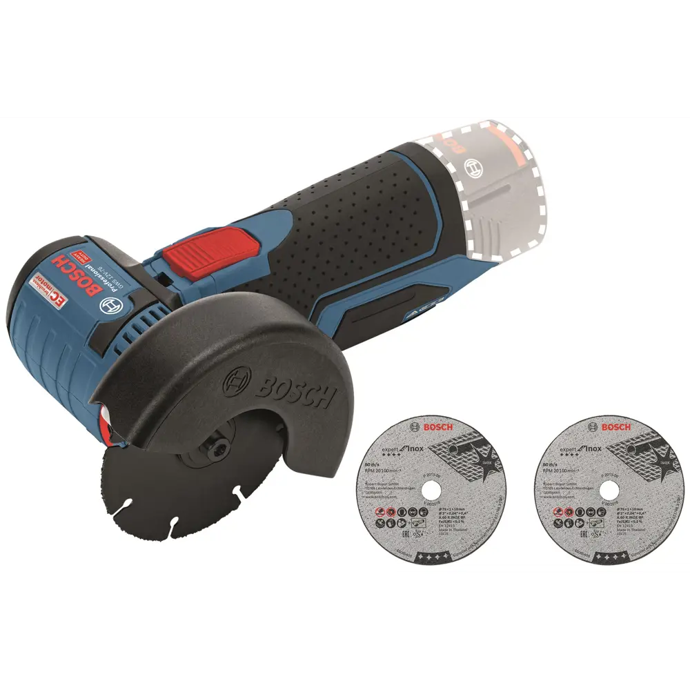 УШМ аккумуляторная бесщеточная Bosch GWS 12V-76 06019F2000, 12 В Li-ion, 76 мм, без АКБ и ЗУ 82041124 STLM-2007469 BOSCH PROFESSIONAL 