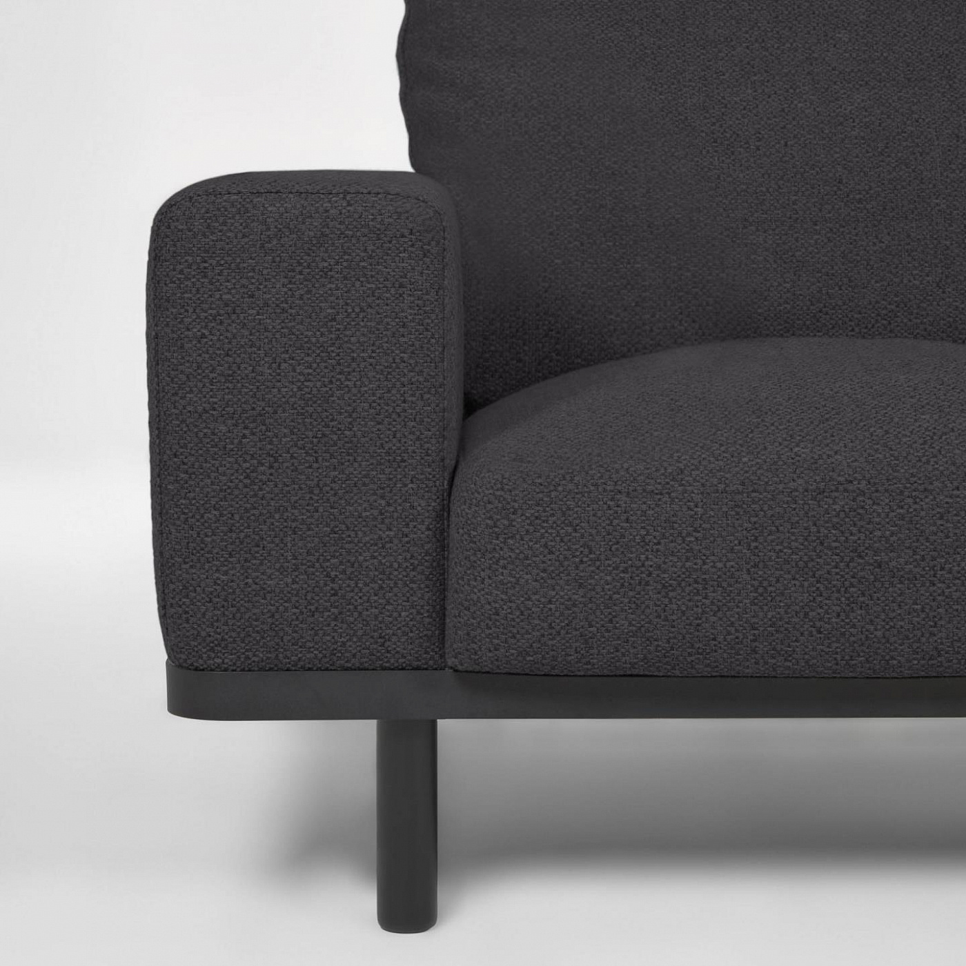 091150 Диван 3-х местный серый с темными ножками La Forma Noa - Вид №2