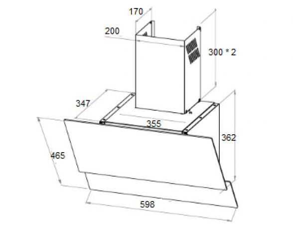 9240970 Вытяжка наклонная SCHTOFF ALBINA 60 серый/серый STDN-0136929 - Вид №7