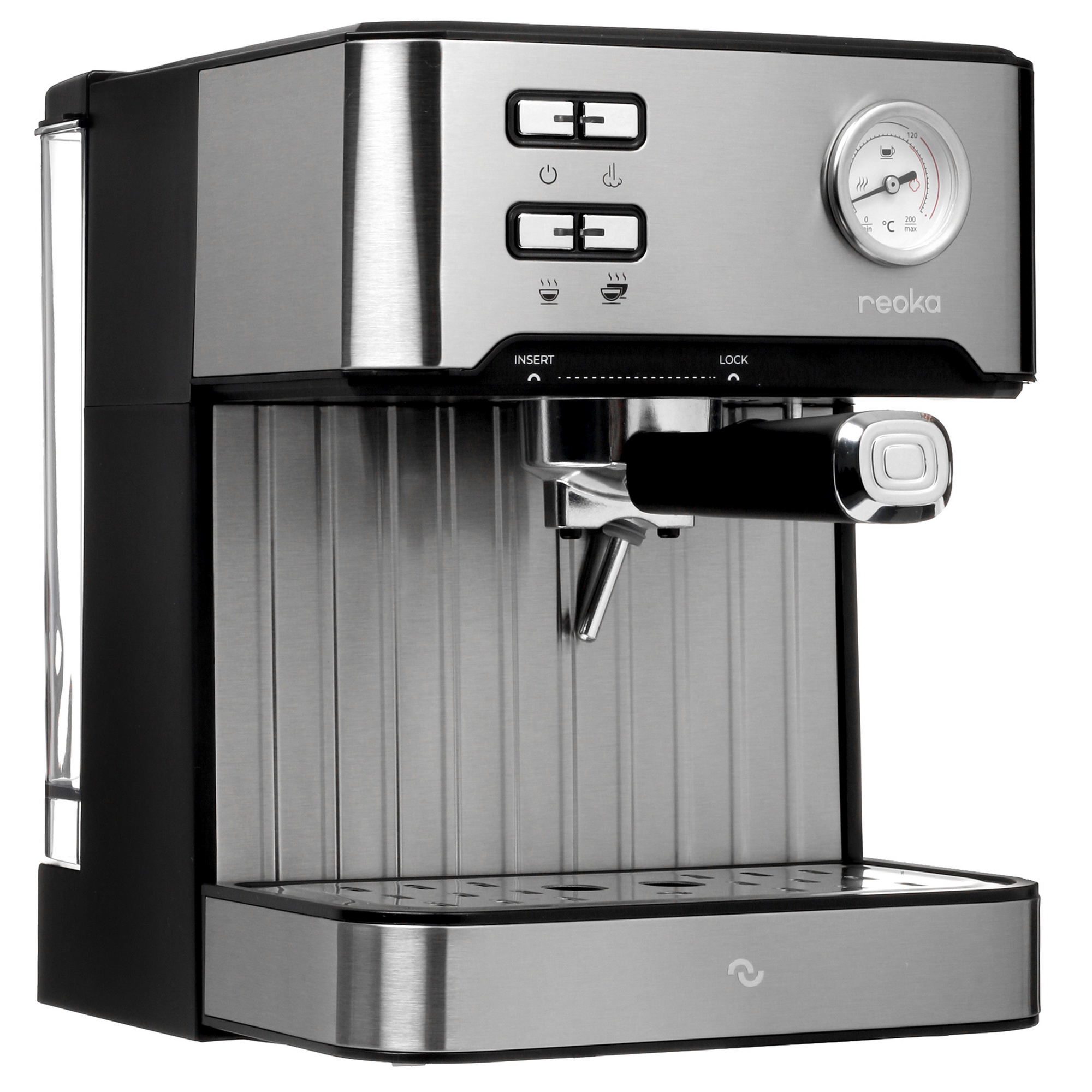 5051565 Кофеварка рожковая Reoka RKЕМ-200 серебристый STDN-0014678