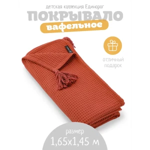 91384266 Плед N Family NFK02/010006, 165x150 см, хлопок, терракотовый STLM-1055619