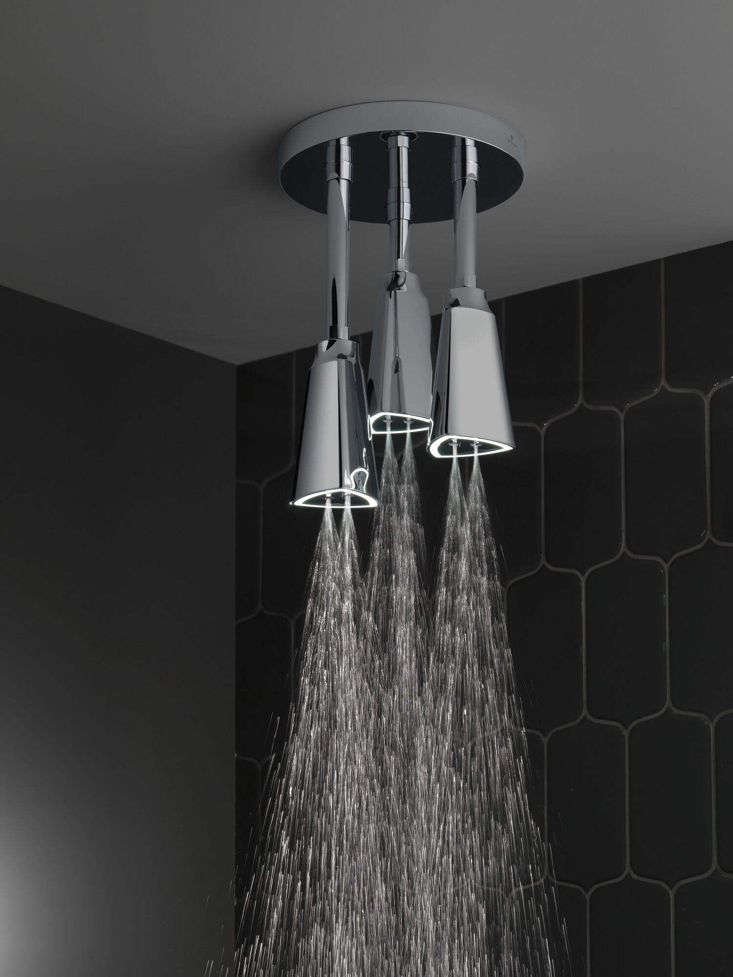 57140-25-L Подвесная душевая лейка Raincan со светодиодной подсветкой H2Okinetic® Delta Faucet Universal Showering Хром  - Вид №6