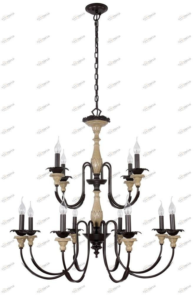 Подвесная люстра Crystal Lux Casa SP8+4 черная CRYSTAL LUX ДИЗАЙНЕРСКИЕ, CASA 109302 Черный 