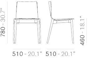 Pedrali Штабелируемый деревянный стул Malmö 390 - Вид №12