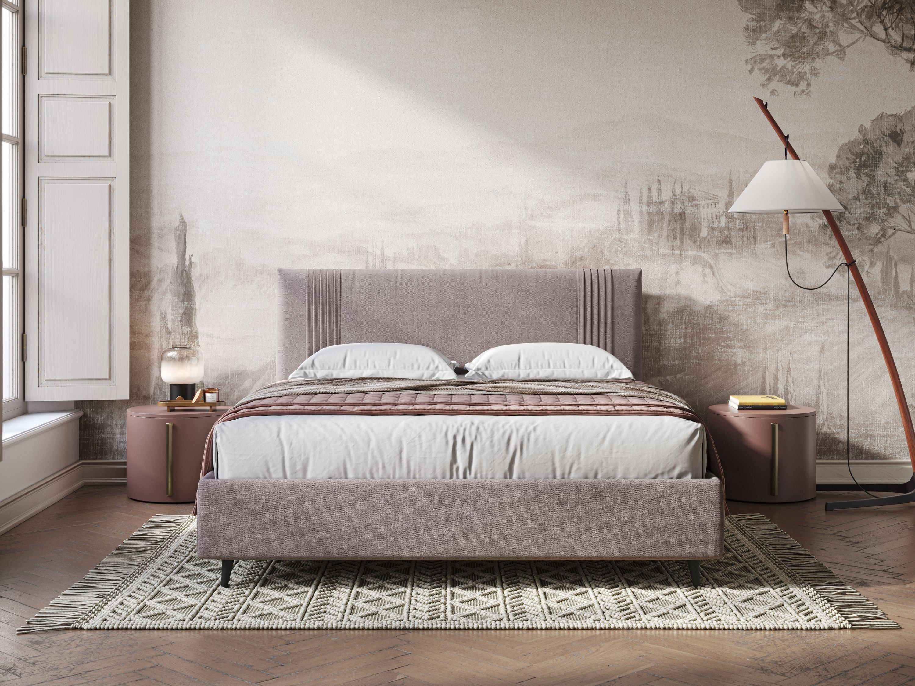 Съемная кровать для хранения ткани с мягким изголовьем Divani.Store YVONNE ARCH-00076190 - Вид №2