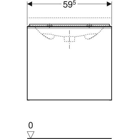 500.611.JL.2 Шкафчик для раковины Geberit Acanto, с одним выдвижным ящиком, одним внутренним выдвижным ящиком и сифоном Geberit  - Вид №27