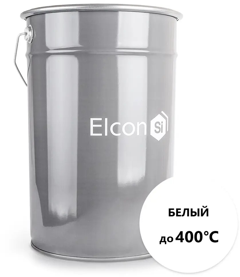 90287513 Эмаль термостойкая матовая Elcon Max Therm 00-00000021 цвет белый 25 л STLM-0169951
