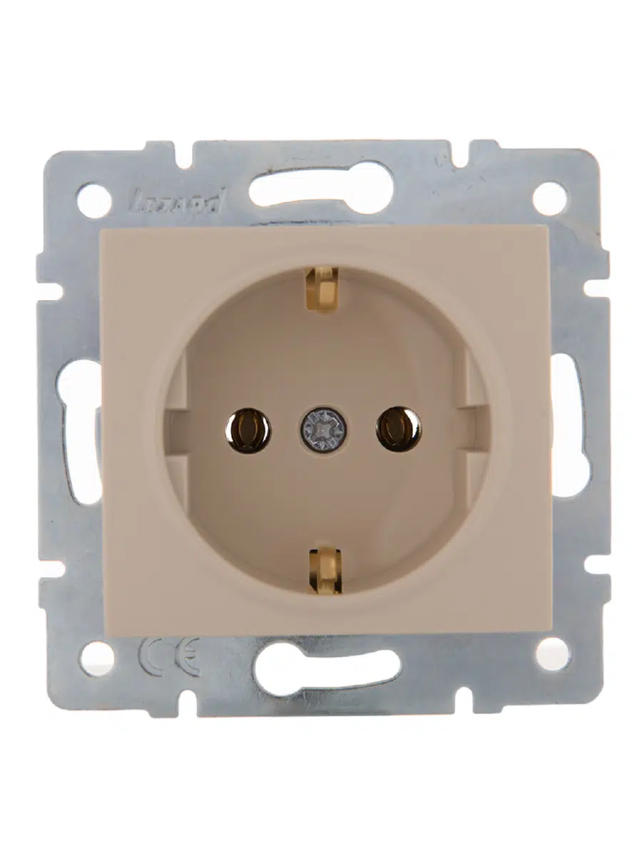 KARINA Розетка сз кремовый LEZARD 707-0388-122В - Вид №2