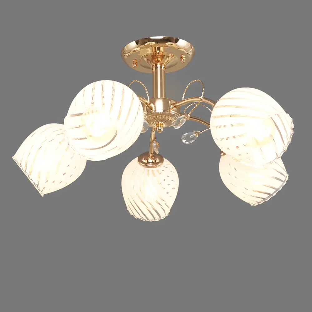 Люстра потолочная «Арабеска» КС30068/5С, 5 ламп, 15 м², цвет белый/золотой КЛЮЧНИК STLM-2009108 - Вид №2