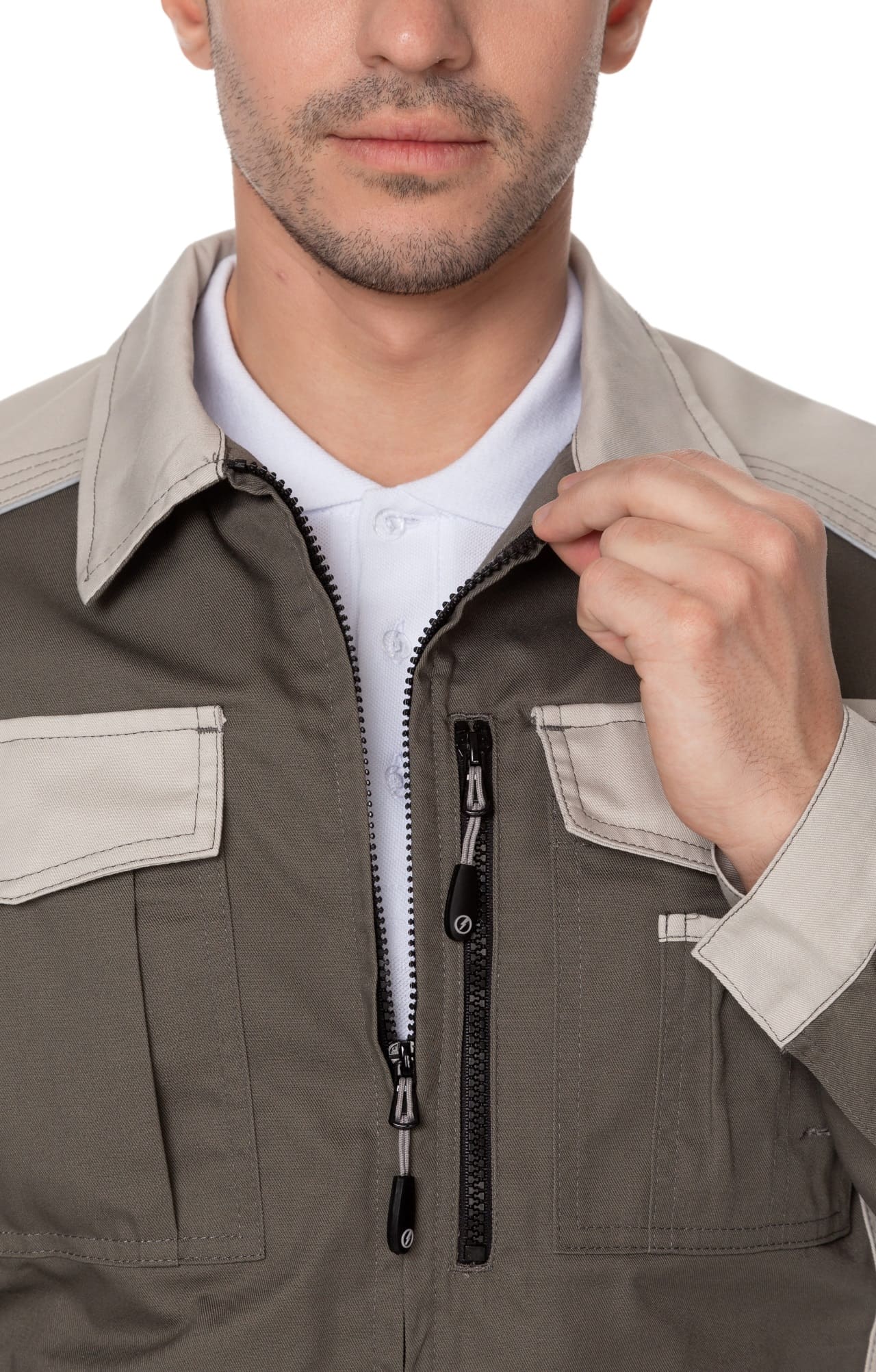 4957107 Костюм  NEW серый хаки с серым песком STATUS  Летняя спецодежда  размер 64-66/170-176  - Вид №17