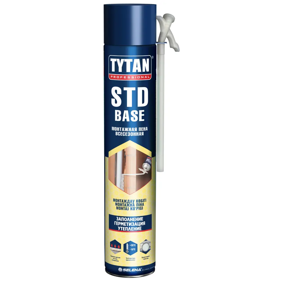 Пена монтажная бытовая Tytan Std Base выход пены 40 л всесезонная 750 мл STLM-2078672