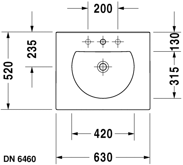 0499630000 Подвесная раковина настенная овальная Duravit Darling New - Вид №1
