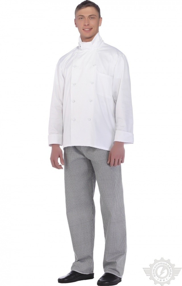 66026 Куртка поварская "Люкс" двубортная  Повар  размер 56-58/182-188 Спецодежда  - Вид №9