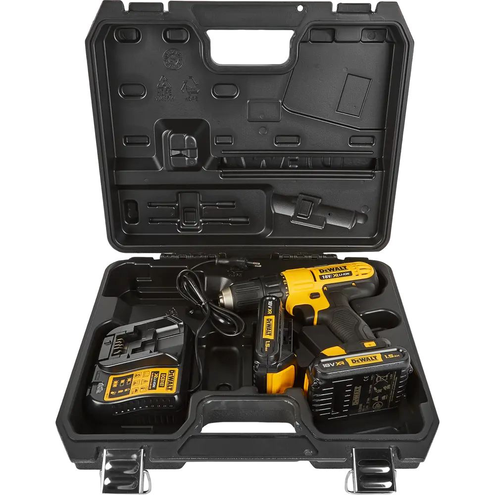 Дрель-шуруповерт аккумуляторная DeWalt DCD771S2, 18 В Li-ion 2х1.5 Ач 18218454 STLM-2066953  - Вид №14
