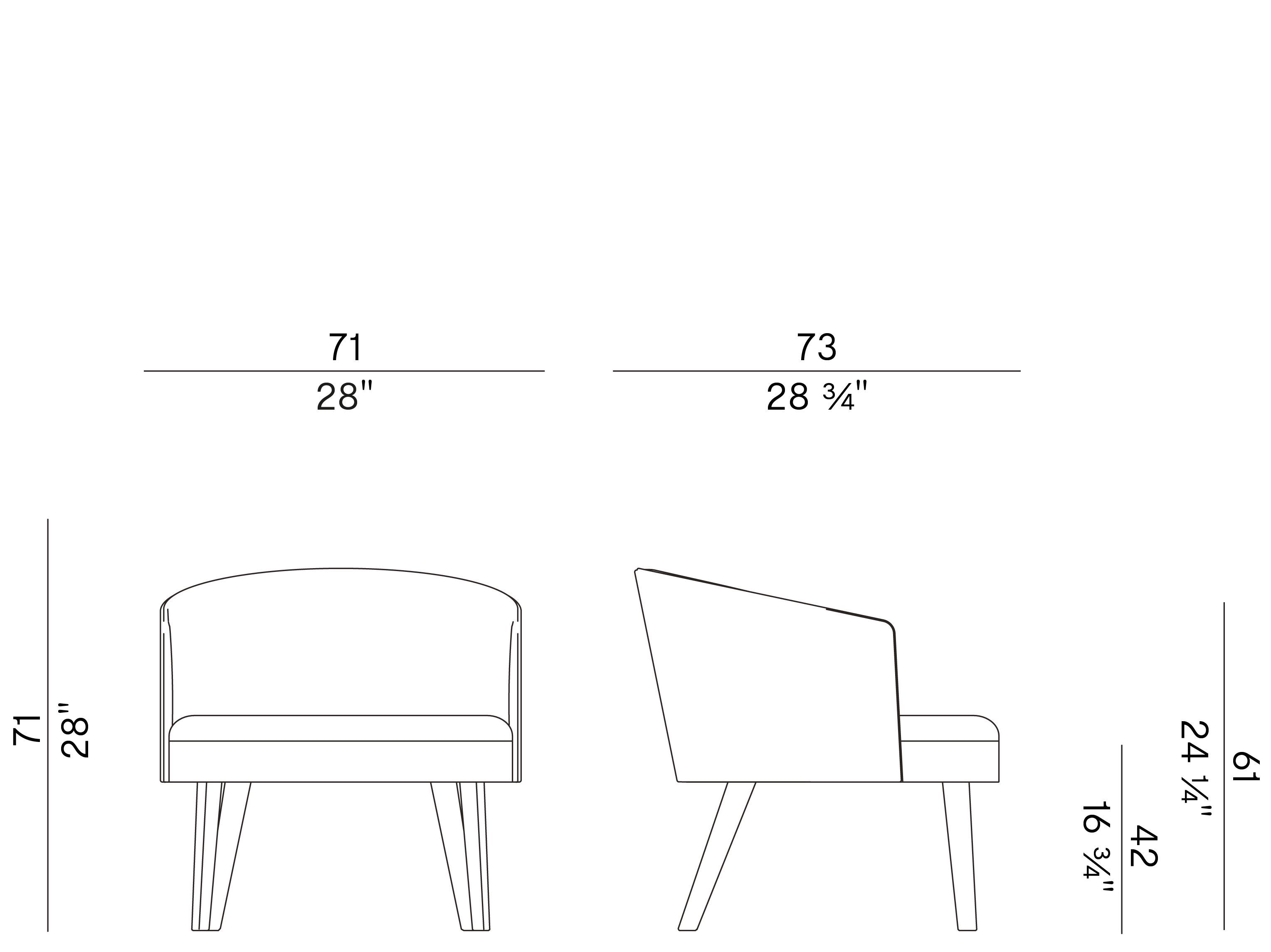 Тканевое кресло с подлокотниками Potocco ARCH-00134735 - Вид №1