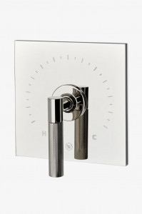 BTH12C Облицовка термостатического регулирующего клапана Bond Union Series Square с гильошированной рычажной ручкой Waterworks