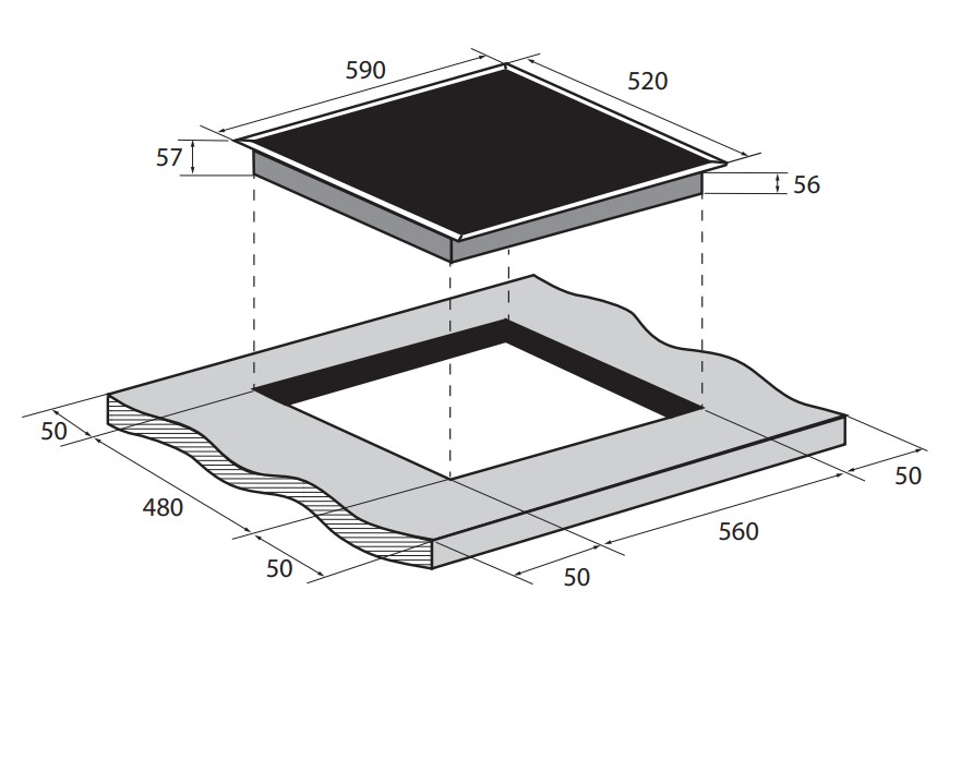 9102977 Индукционная варочная поверхность ZUGEL ZIH613B STDN-0058085 - Вид №19