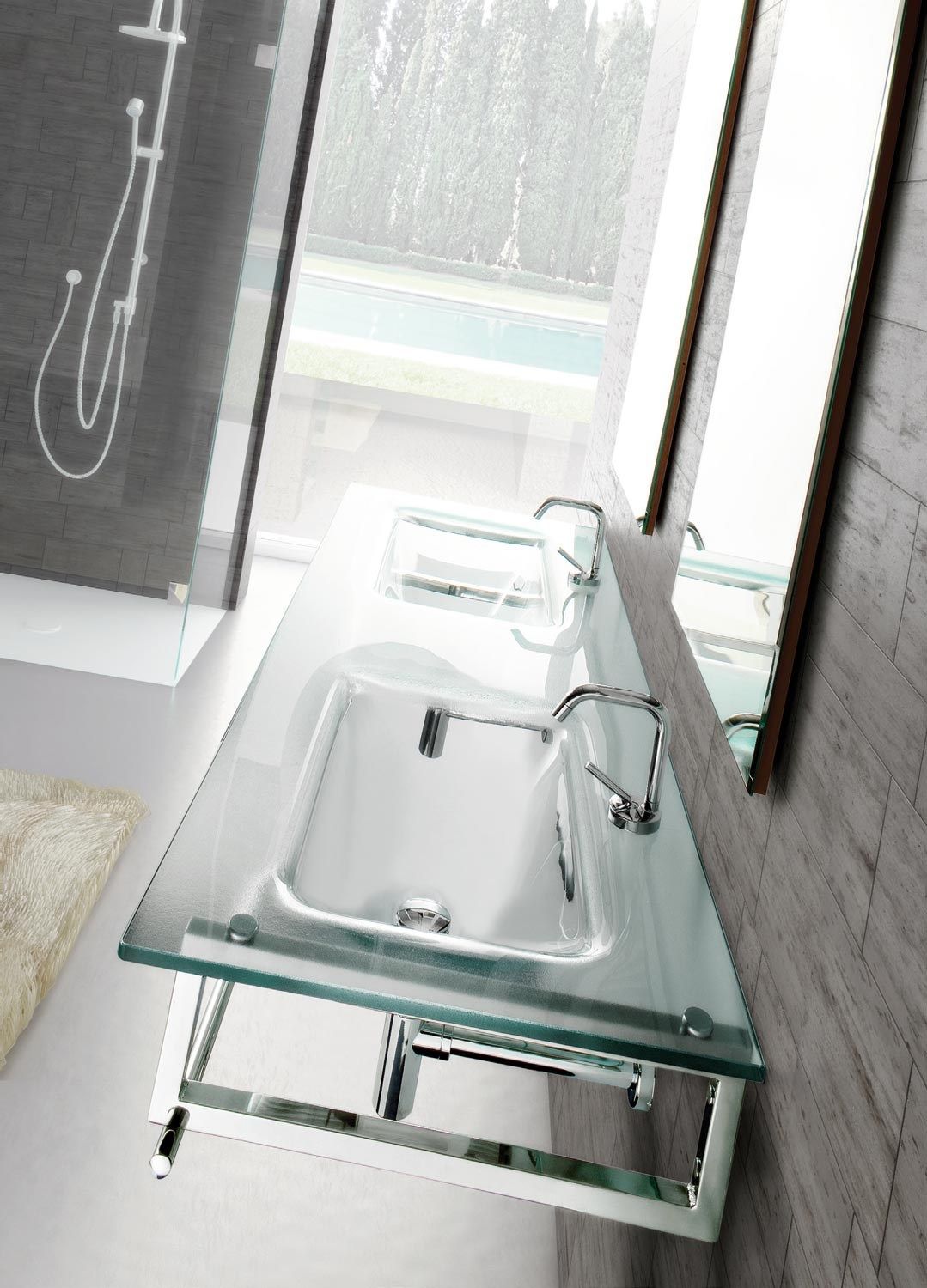 Двойной Кристалл подвесной умывальник LASA IDEA ARCH-00147186