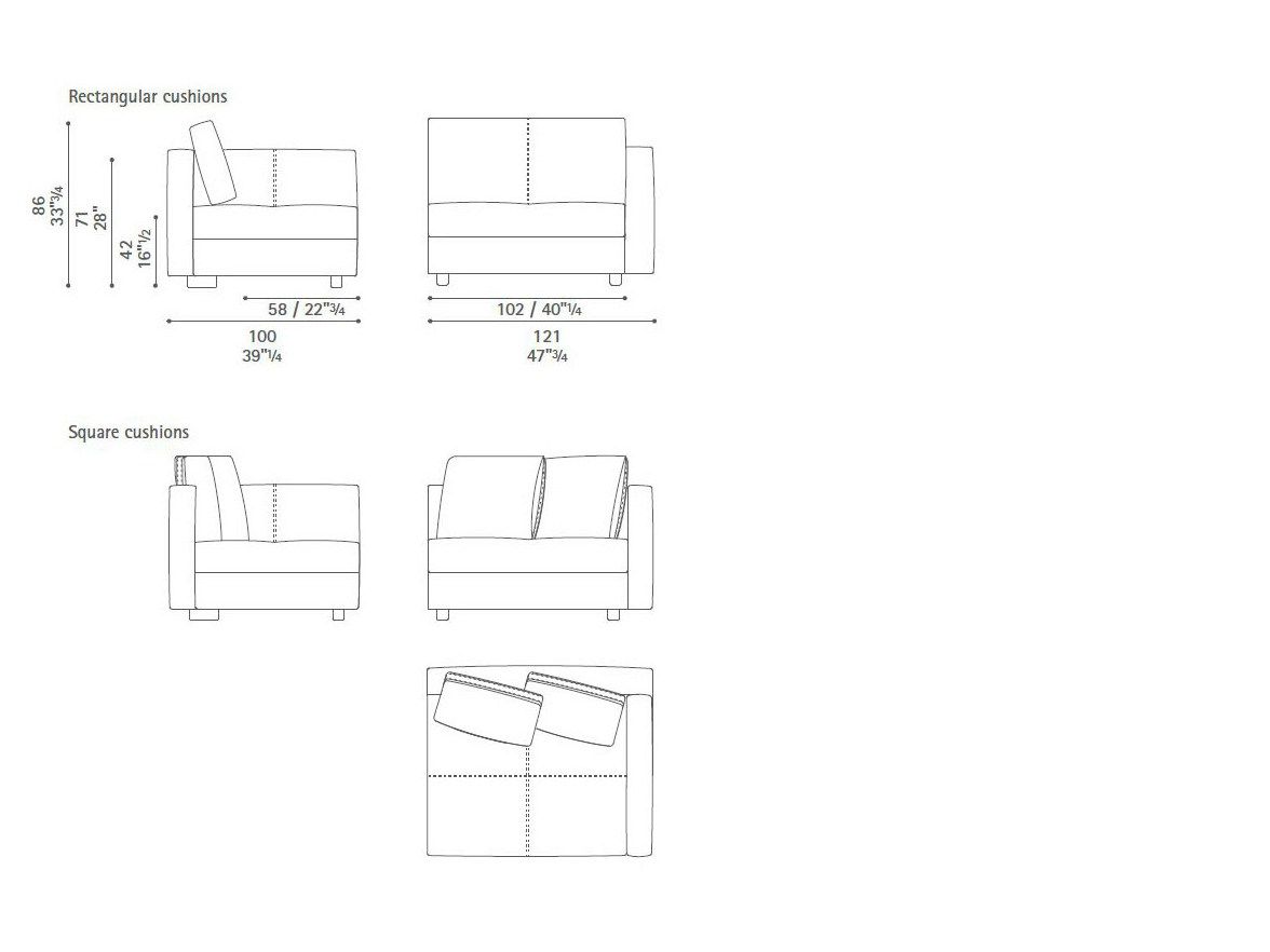 Кожаный модульный угловой диван Poltrona Frau коллекция - диваны и кресла ARCH-00060847 - Вид №23