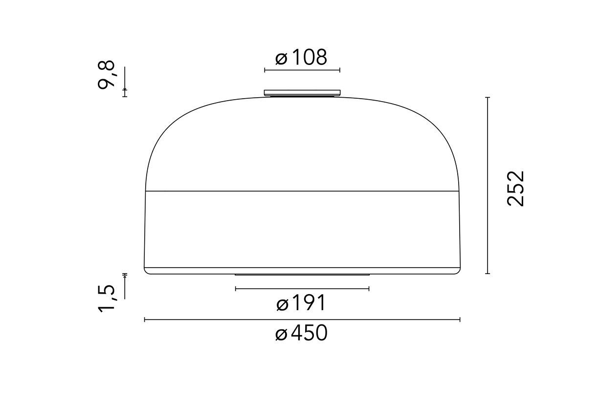 Потолочный светильник с регулируемой яркостью из опалового стекла Flos Bellhop ARCH-00082973 - Вид №5