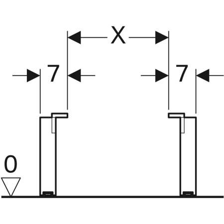 500.573.39.1 Комплект ножек Geberit Citterio Geberit  - Вид №3