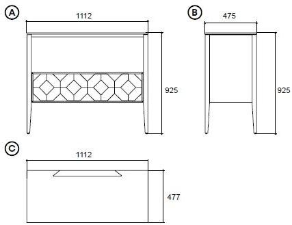 Enza Home Комод из МДФ с откидными дверцами Alessa sun-id-1491392 - Вид №2