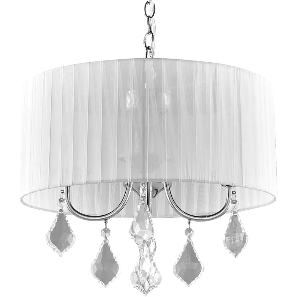 Люстра хрустальная подвесная Жаклин 4 лампы 8 м² цвет белый MW-Light STLM-2133057 - Вид №2