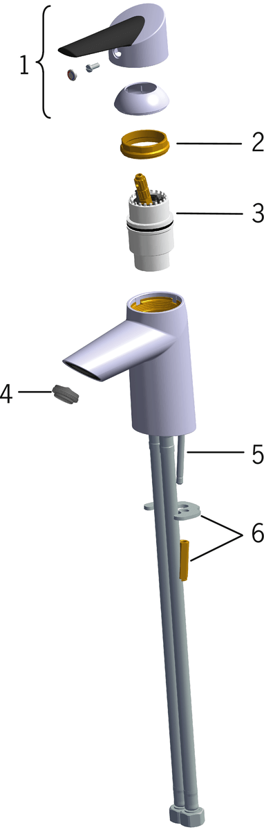 Oras 2702FG Смеситель для умывальника 2702FG Optima Хром  - Вид №5