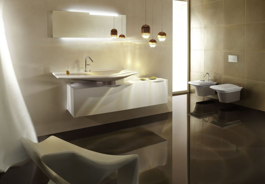 EB2001-G1C Мебель под раковину-столешницу 120 см, смещенная установка раковины Jacobdelafon STILLNESS Santreyd - Вид №1