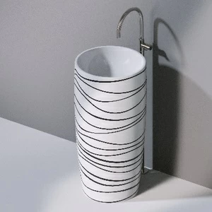 L103T0R0VT.410 Напольная раковина стоящая круглая A. e T. Italia PILLAR