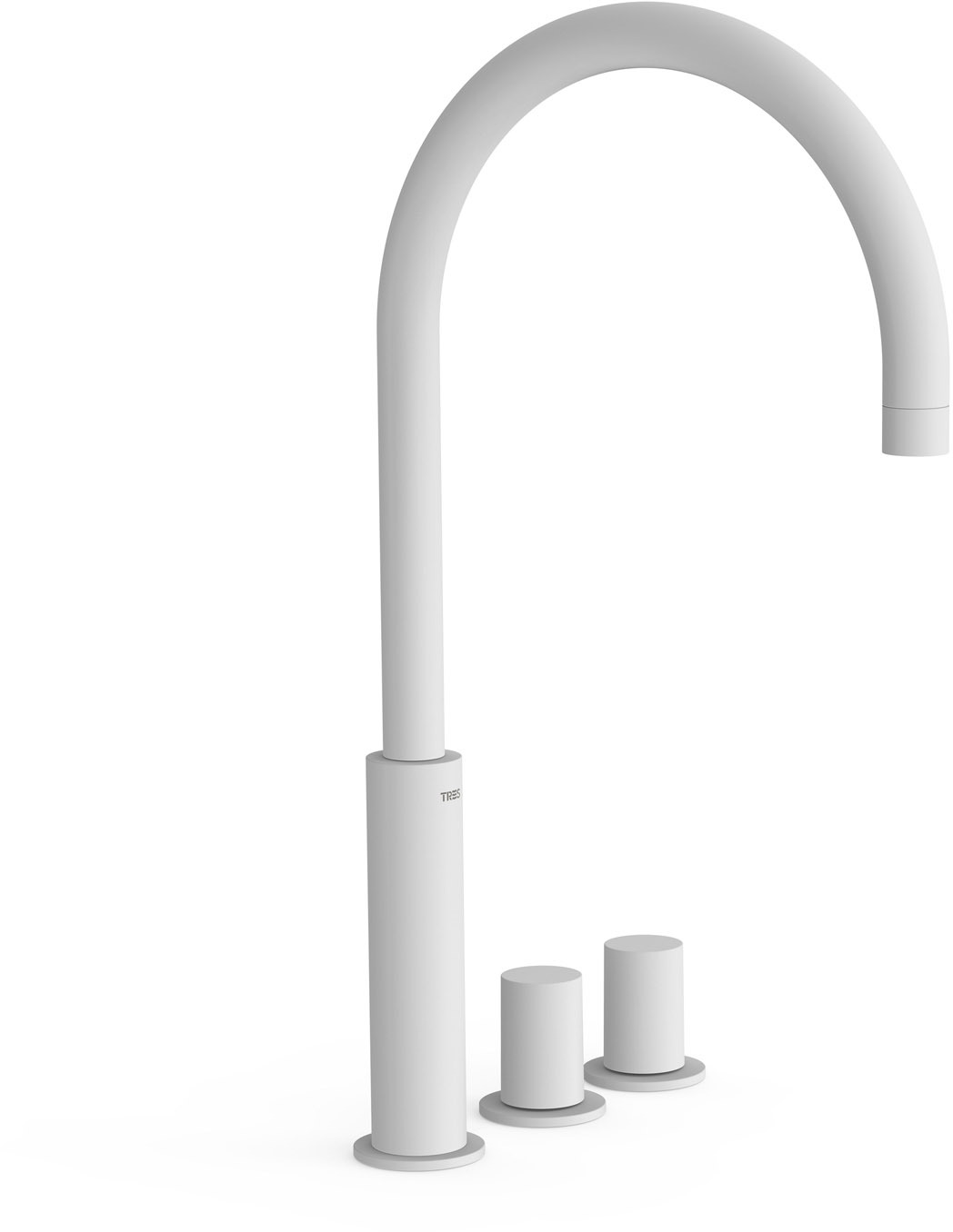 Смеситель для раковины STUDY High, устанавливаемый на бортике с 3 отверстиями-06110502BM TRES