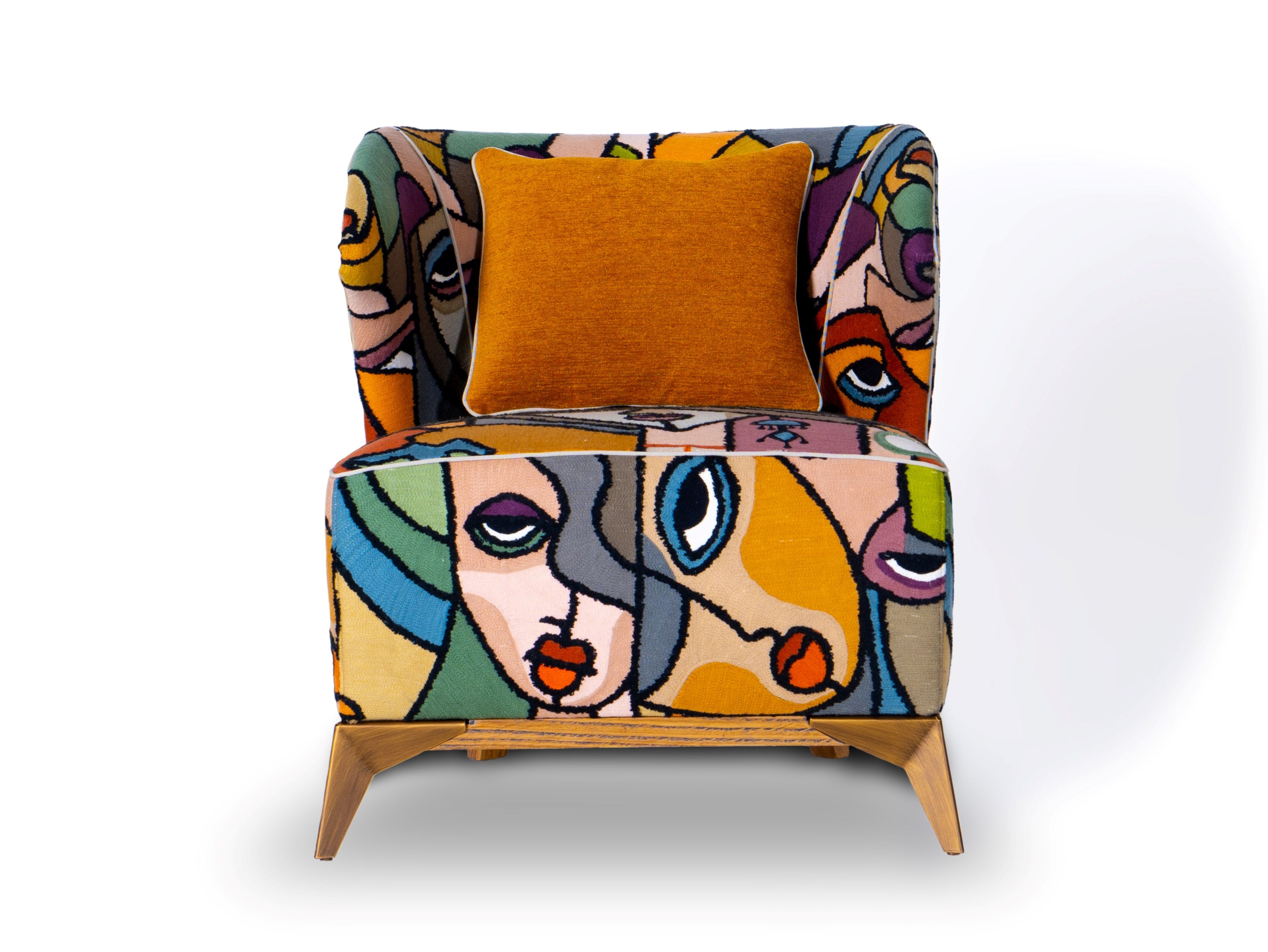 Тканевое кресло с подлокотниками Mantellassi 1926 Agostina ARCH-00022394 - Вид №1