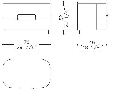 Кожаная тумбочка с ящиками Sicis Amidele ARCH-00016917 - Вид №1