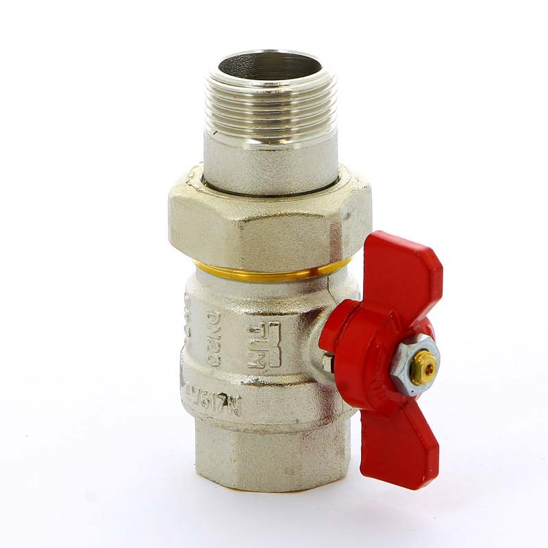 Кран шаровой НВ с разъемным соединением для коллектора бабочка TIEMME 3/4" 2120001 - Вид №2