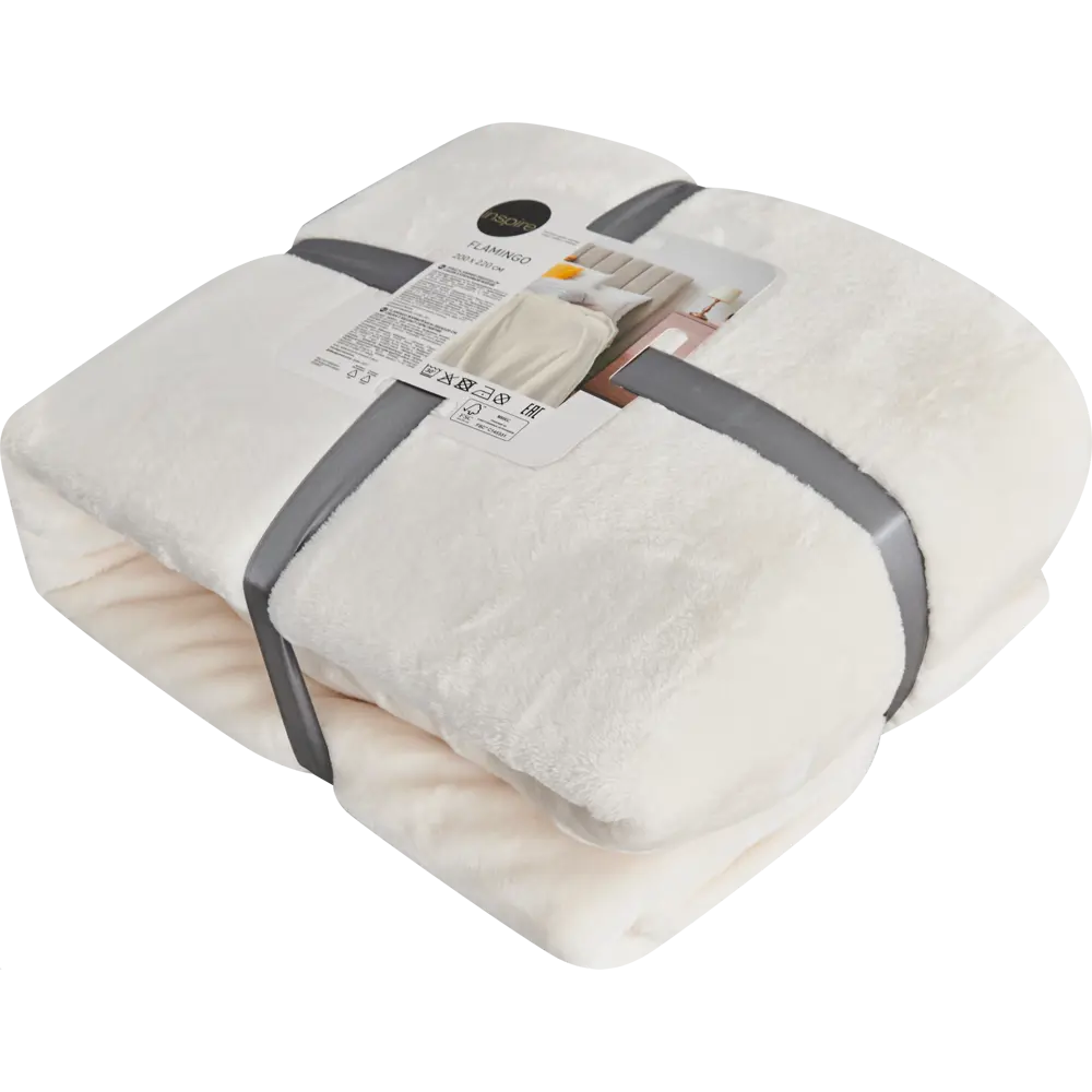 Плед Inspire Flamingo 200x220 см микрофибра цвет кремовый 89162747 STLM-2105500 - Вид №2
