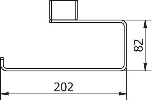 11338A-BP Полотенцедержатель VICO подвесной цвет черный матовый LANGBERGER VICO, BLACK EDITION - Вид №2