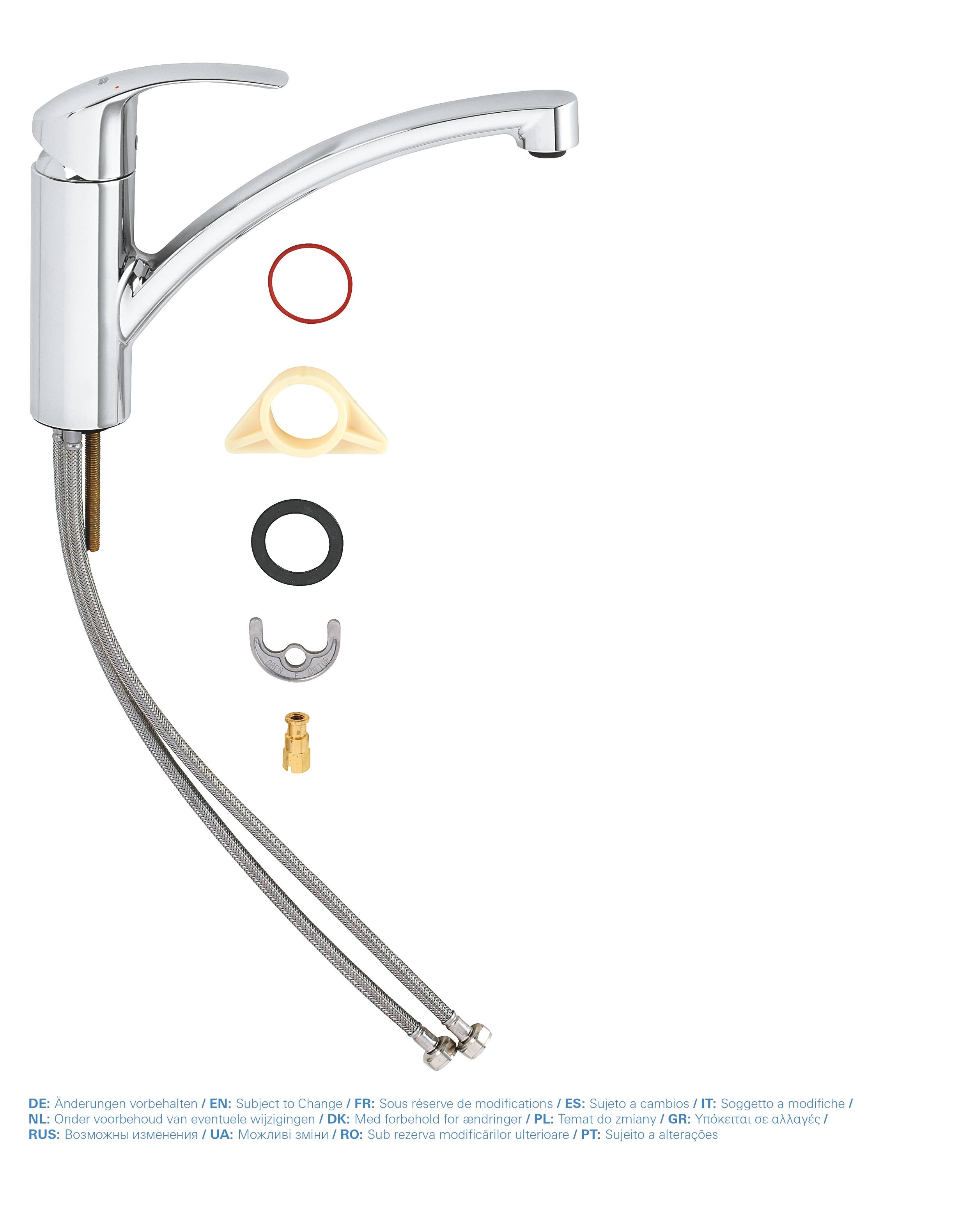Смеситель для кухни GROHE Eurosmart new с низким изливом, хром (33281002) - Вид №2