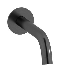 Длинный настенный излив для ванны WE ARE IB id328cs_23 Brushed Black Chrome Industria