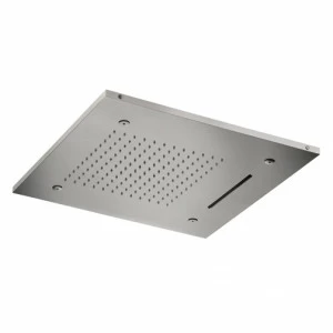 CRIPD390 Квадратная душевая лейка с защитой от накипи 50 x 50 см с 11 программами освещения, встроенным водопадом, форсункой и системой крепления к потолку Cristina Rubinetterie