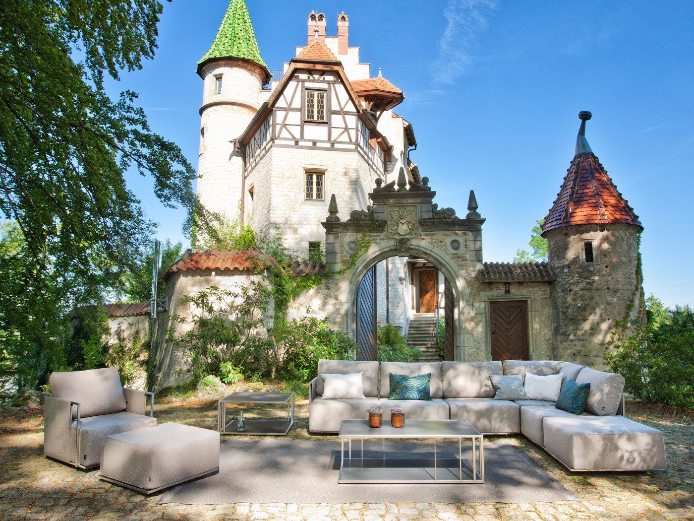 Низкий прямоугольный журнальный столик с журнальной стойкой FISCHER MÖBEL Люкс ARCH-00142522 - Вид №3