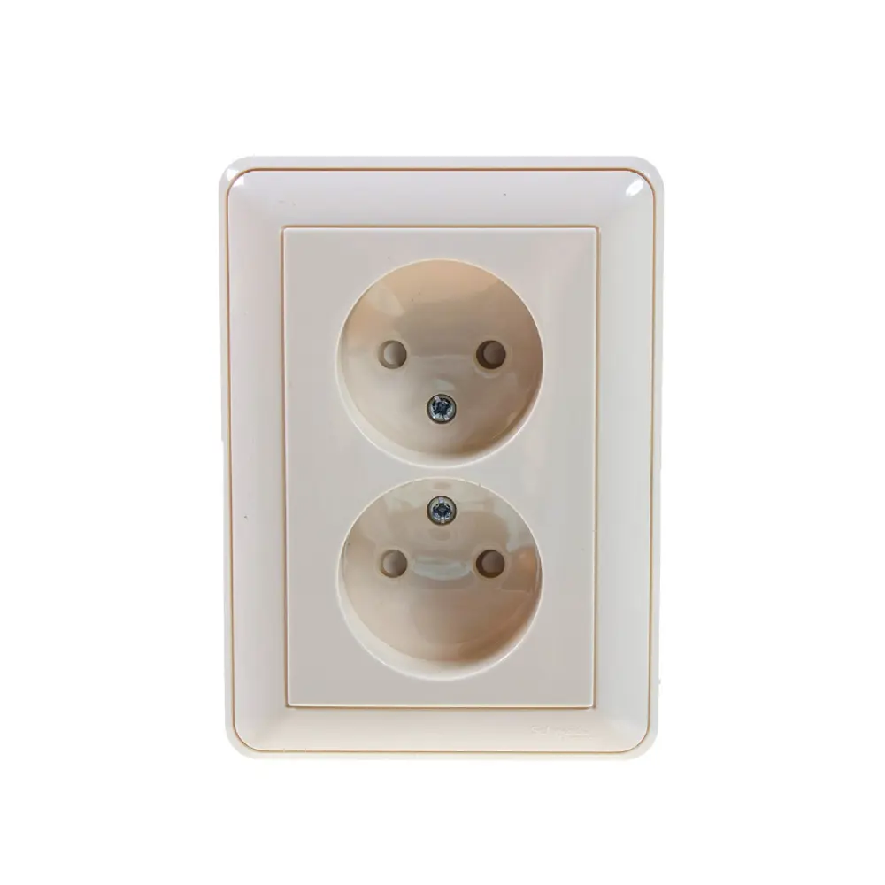 Розетка Schneider Electric W59, 2 разъема, цвет бежевый 14534329 STLM-2110237