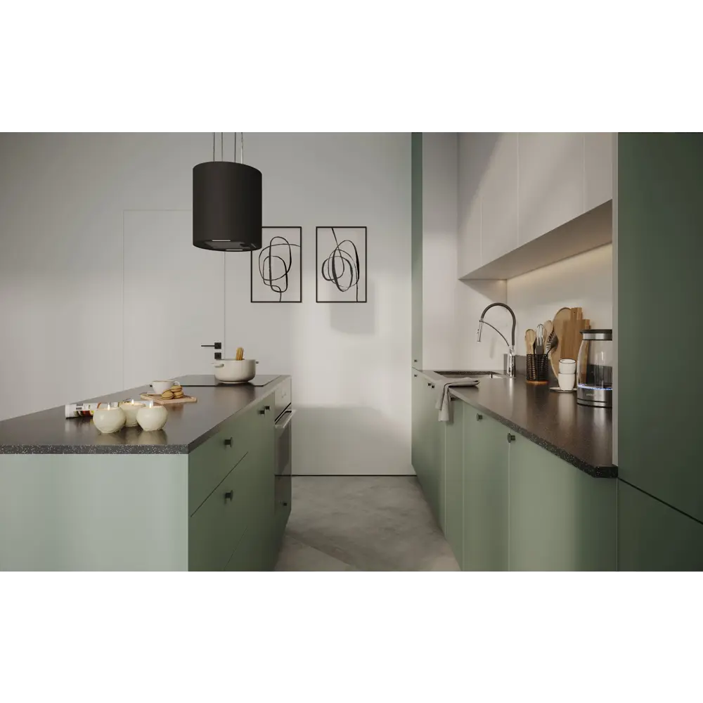 Столешница Найт 240x60x2 см искусственный камень цвет чёрный Santreyd STLM-2189252 - Вид №8