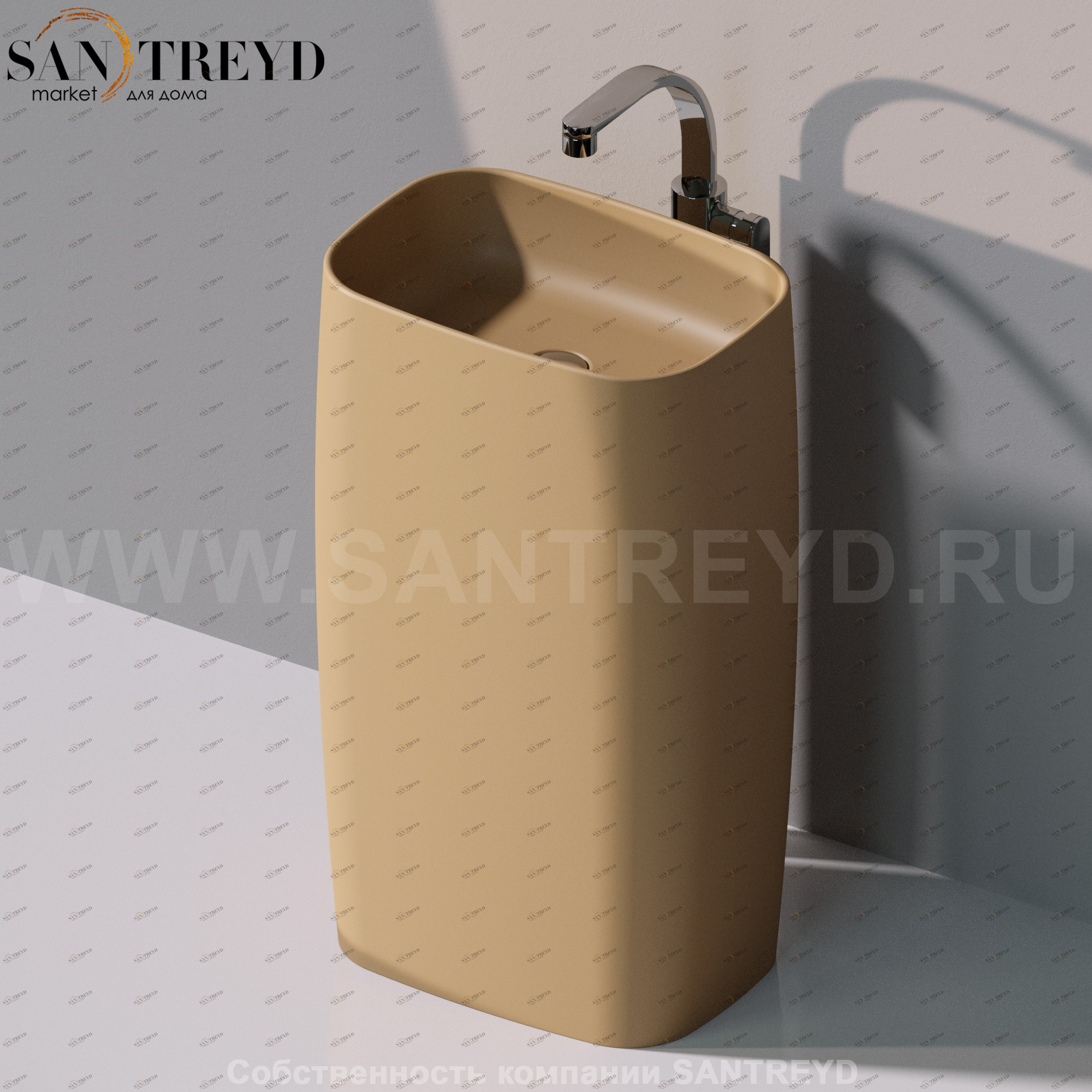 FG52C9004 Напольная раковина стоящая прямоугольная Ceramica Flaminia Flag