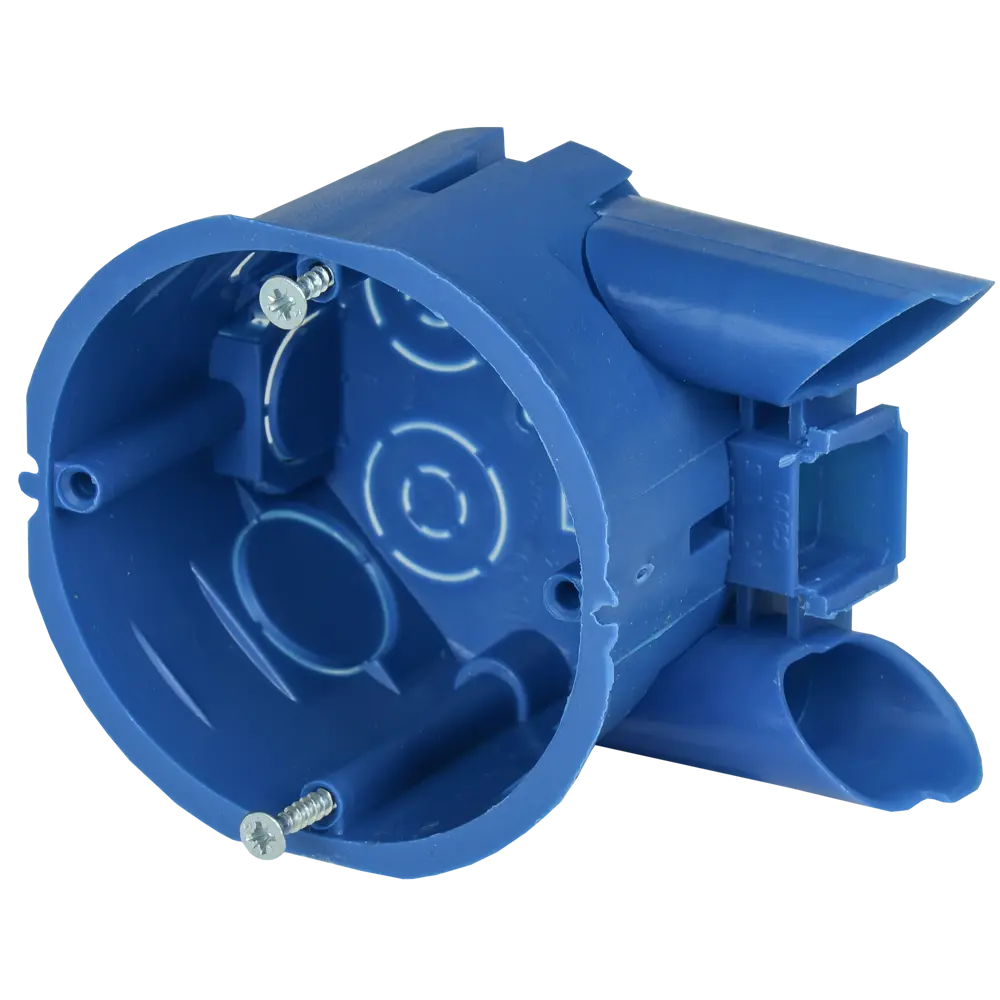 Подрозетник одноместный IEK для твёрдых стен 68x60 мм цвет синий Santreyd STLM-2104580 - Вид №2