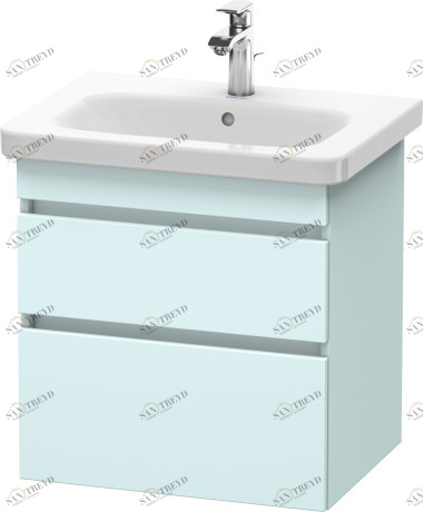 DS648000909 Тумбочка подвесная DuraStyle #DS6480 580 x 448 мм Светло-голубой матовый декор Duravit
