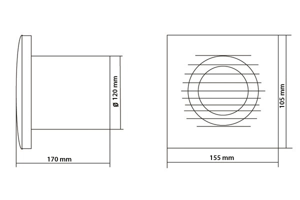Накладной вентилятор Europlast E120 (стандарт) 8654 - Вид №2