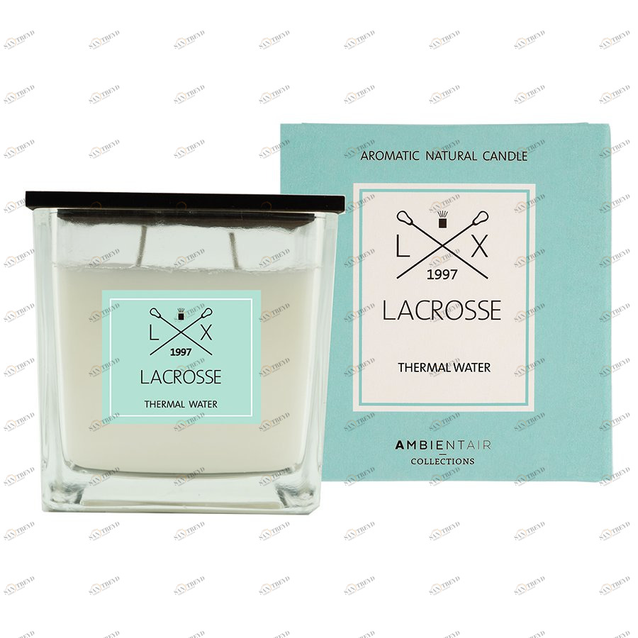 Свеча ароматическая в стекле 10х10 см "Термальный источник" Lacrosse AMBIENTAIR  00-3880978 Голубой 