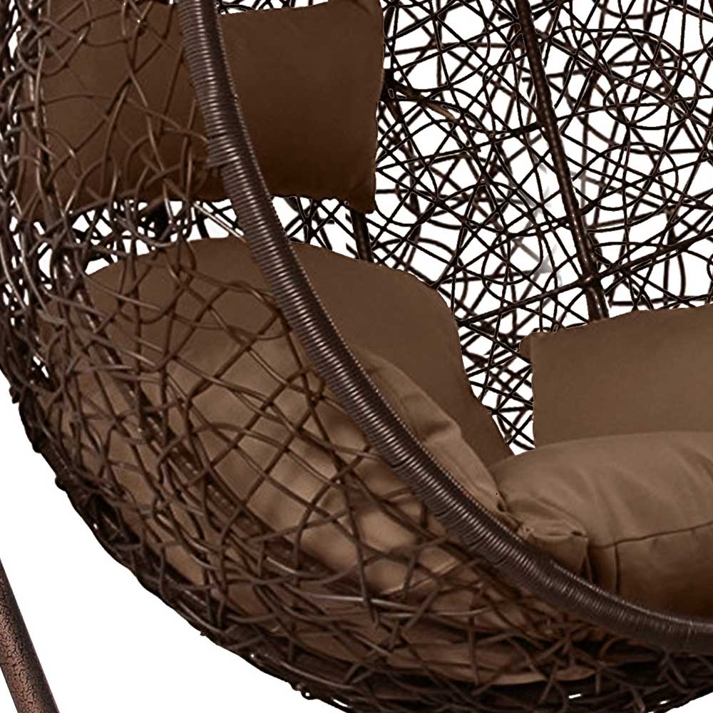 Подвесное кресло коричневое "Алим" Brown AFINA  286090 Бежевый;коричневый  - Вид №1