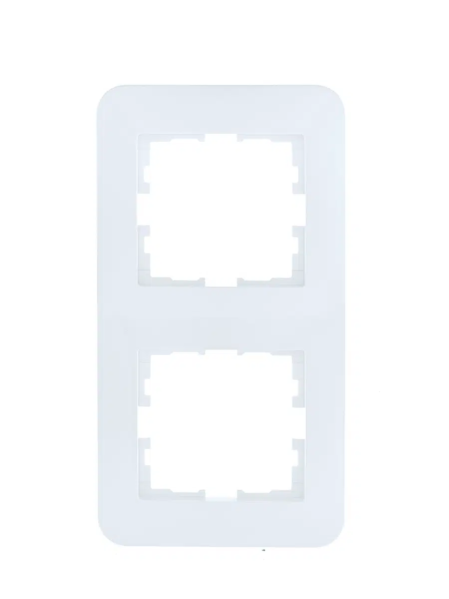 ASTI Рамка 2-ая вертикальная б/вст белая LEZARD 7081-0200-152 - Вид №1